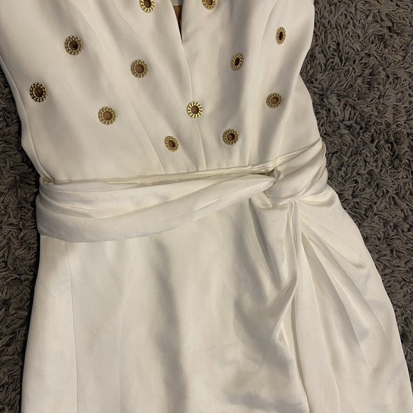 Jonathan Simkhai White and Gold Midi Dress - Picture 6 of 16